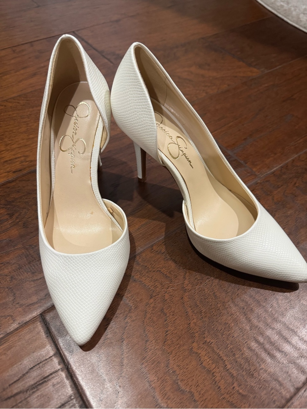 Jessica Simpson Ivory Pointed-Toe Stiletto Pumps
